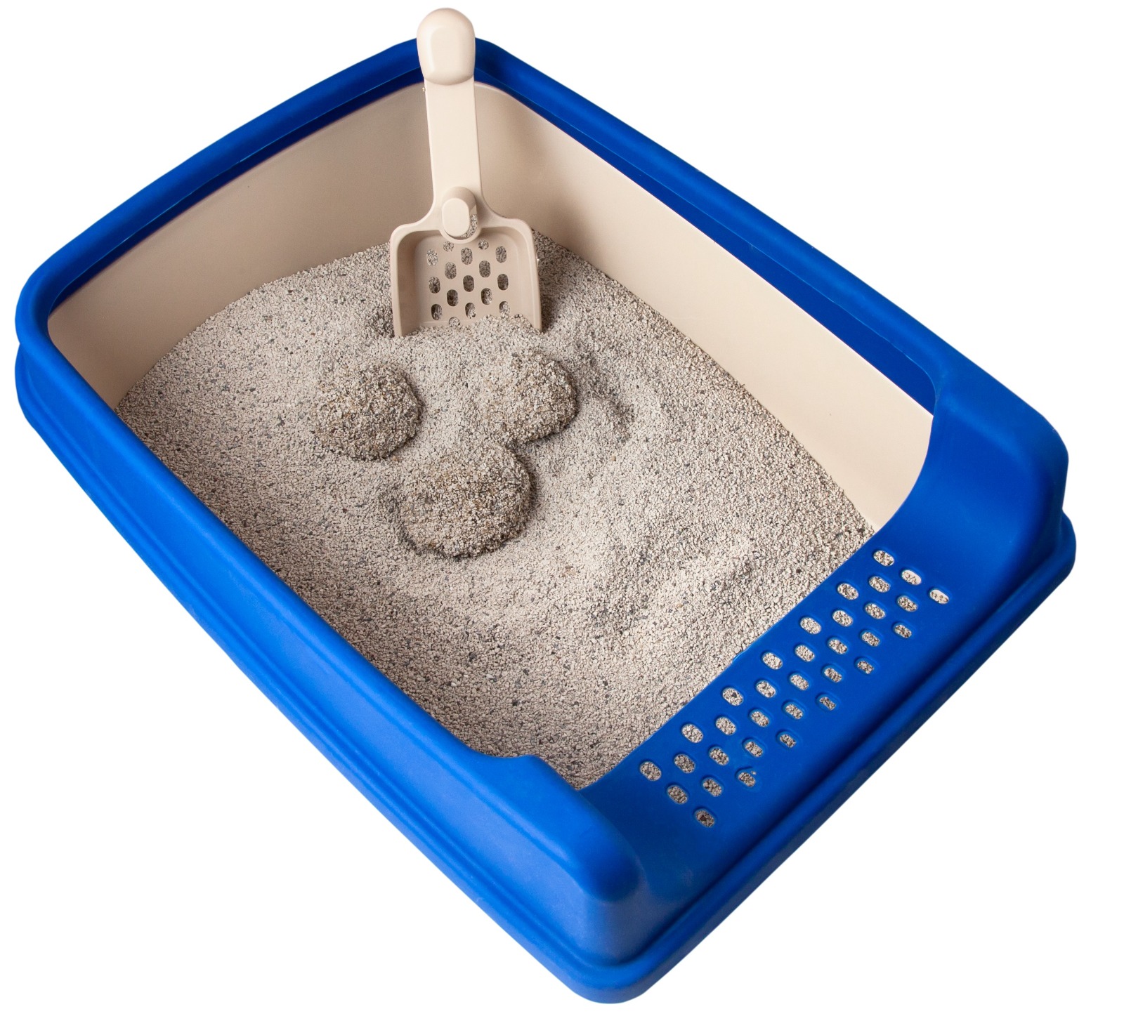 Туалет для кошек Gattino синий 20х35х50 см