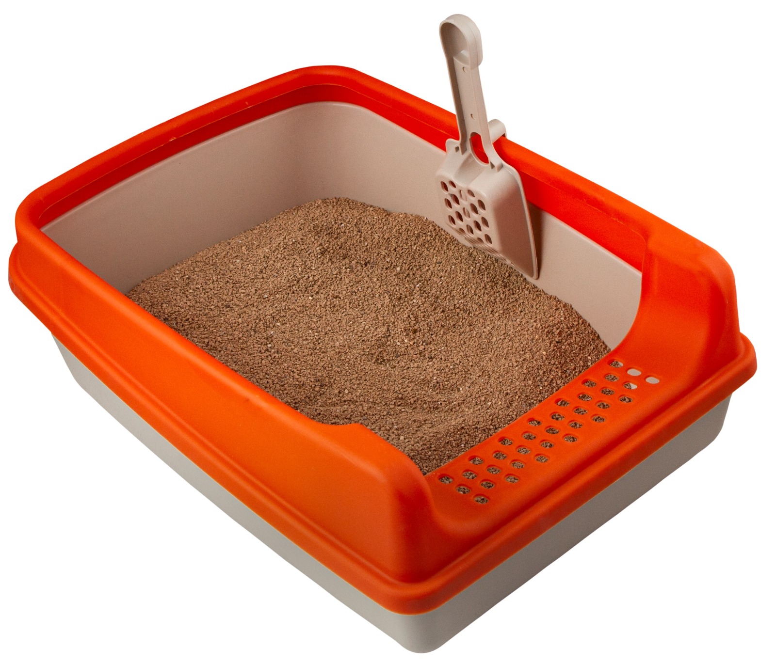 Туалет для кошек Gattino оранжевый 20х35х50 см