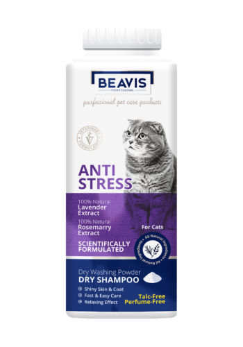 BEAVIS Сухой шампунь анти-стресс для кошек (лаванда, розмарин) 150г