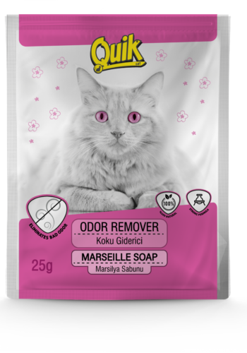 QUIK Устранитель запаха для кошачьего лотка (марсельское мыло) 25г