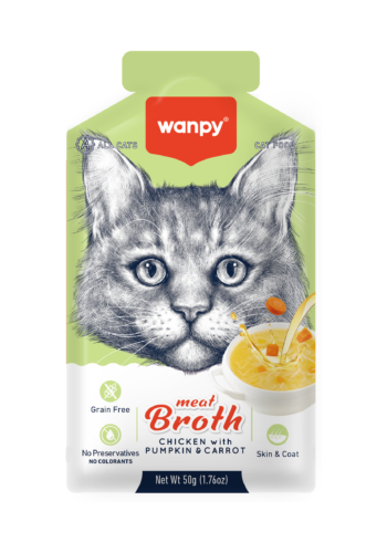 WANPY Суп для кошек (курица, тыква и морковь) 50г
